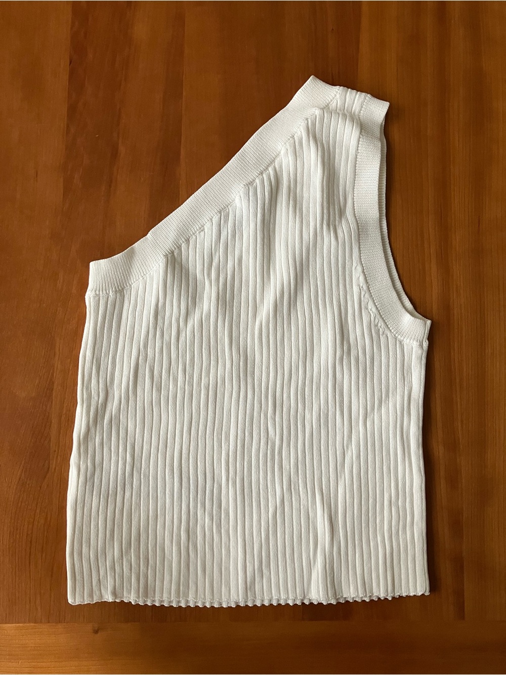 Zara Ribbed One-Shoulder Knit Tank - Picture 2 of 4